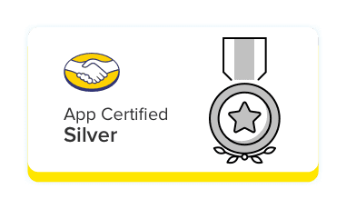 Imagem da certificação alcançada pelo Lexos Hub com uma medalha de prata junto da logomarca do Mercado Livre. A certificação Silver é um reconhecimento do Lexos Hub como plataforma certificada pelo Mercado Livre, o maior marketplace da América Latina.